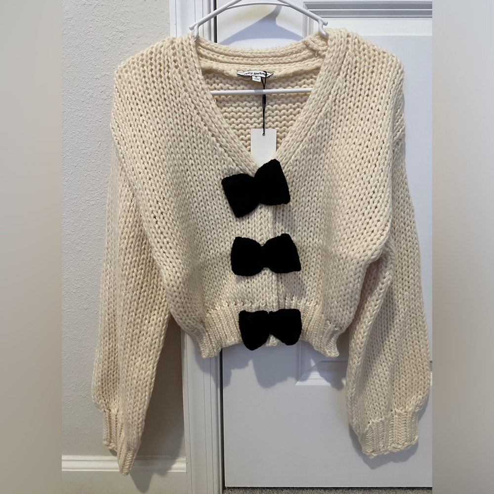Bow Chunky Knit Cardigan